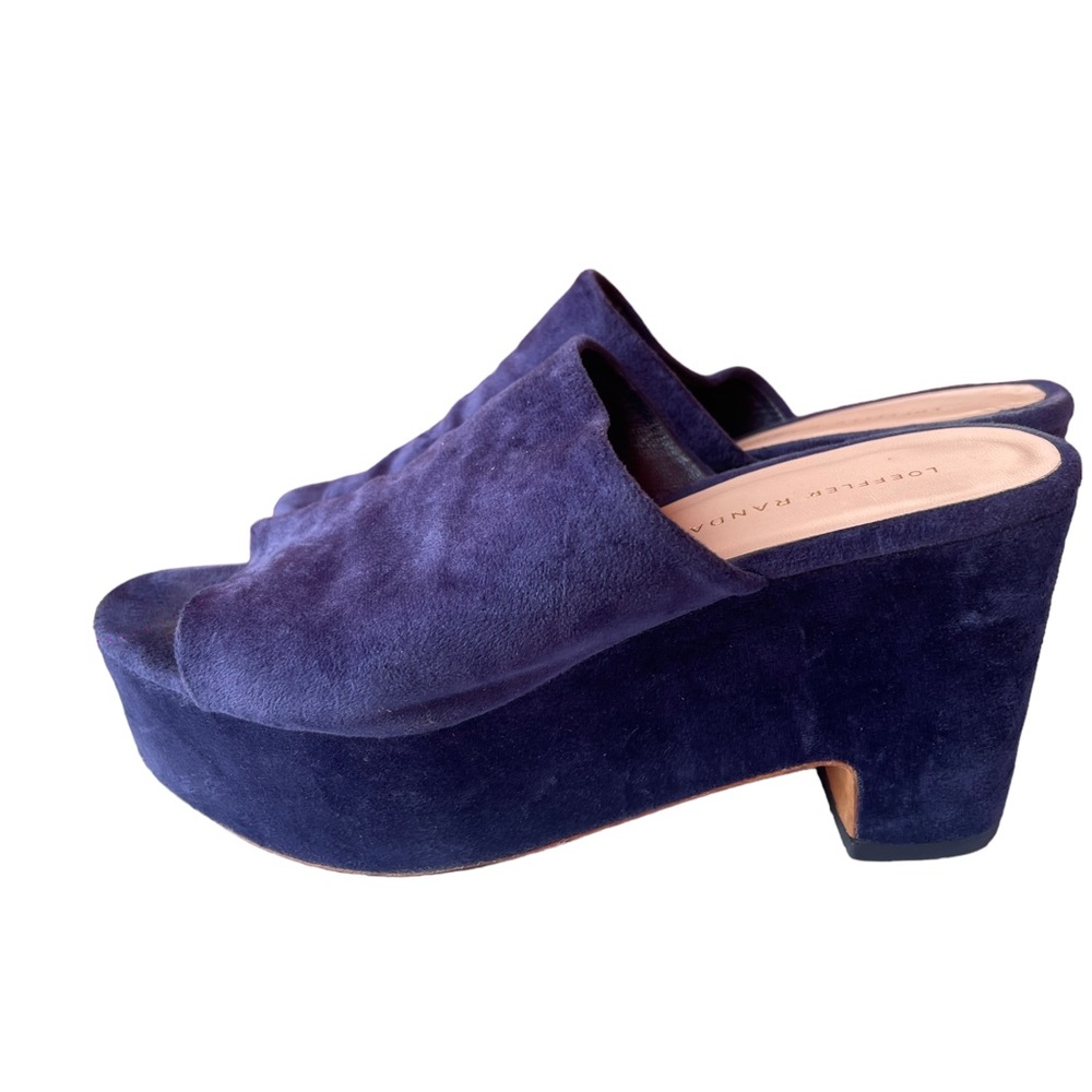 Elegant Navy velvet heels Loeffler Randall shoes